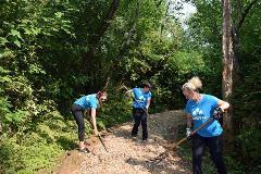 MBAKS团队全年参与社区管理活动, 包括默瑟斯劳自然公园的小径清理工作